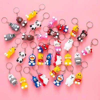 Custom Metal Rubber Key Chain Health Positive Reminder Hard Enamel Keychain