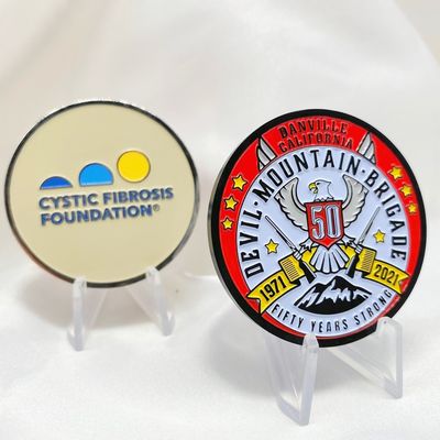 Painted Custom Metal Coins Printing No Minimum Enamel Coins