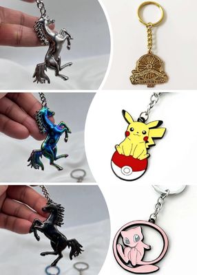 Custom Design Loog Enamel Key Chain Metal Cartoon Keychain
