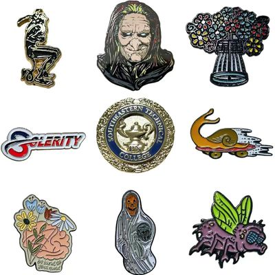No Minimum Custom Logo Metal Lapel Pin Badge Brooch Hard Soft Enamel Pins for Souvenir Attachment