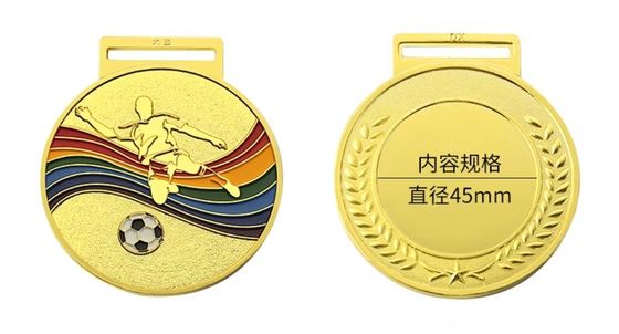 2D 3D Gold Silver Copper Football Metal Crafts for Sports Theme Custom Medals of Customer Size