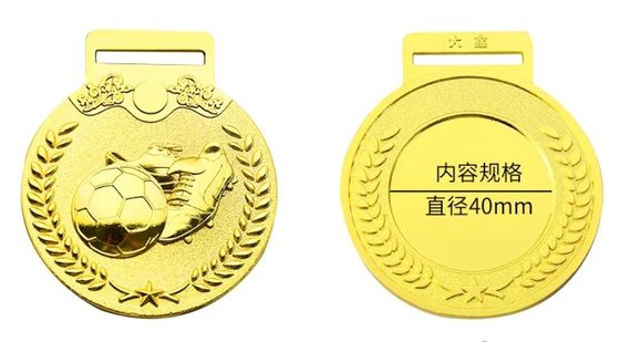 2D 3D Gold Silver Copper Football Metal Crafts for Sports Theme Custom Medals of Customer Size