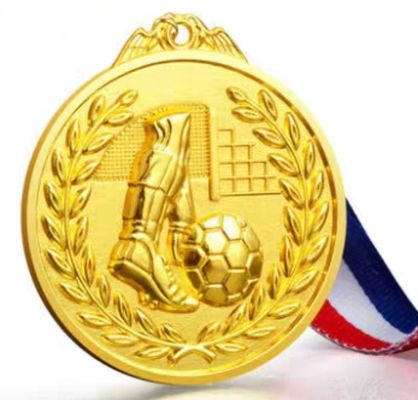 2D 3D Gold Silver Copper Football Metal Crafts for Sports Theme Custom Medals of Customer Size