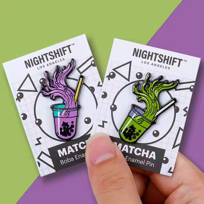 ซื้อ  Backing Card Funny Cute Design Hard Soft Enameled Metal Wholesale Lapel Pins Badges Anime Custom Cartoon Enamel Pins online manufacture