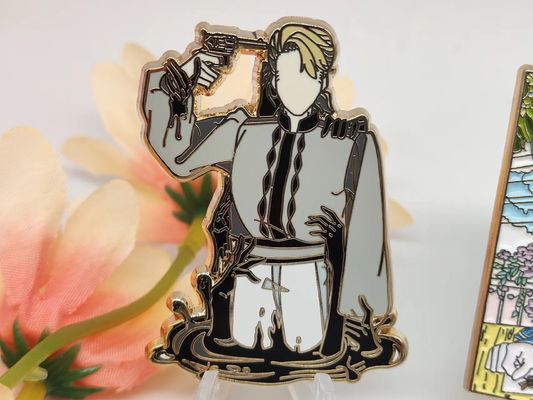 ซื้อ 1.5 Inch Soft Enamel Lapel Pin Custom Zinc Alloy Metal Badge for Branding online manufacture
