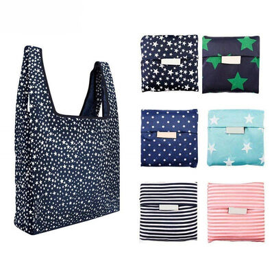 ราคาดี Water Resistant Eco-Friendly Folding and Portable Oxford Cloth Shopping Tote Grocery Bag (In Stock) ออนไลน์