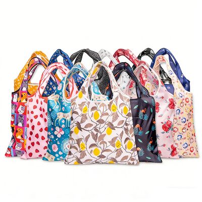 ราคาดี Eco Friendly Recycled Foldable Tote Shopping Ripstop Polyester Waterproof Reusable Custom Promotional Grocery Bags ออนไลน์