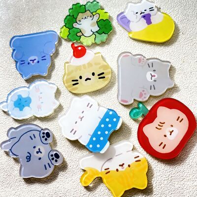 ซื้อ โลโก้ที่พิมพ์ตามสั่ง ปินอะคริลิคที่มีการสนับสนุนจากแม่เหล็กและหน้าตัดเรียบสําหรับปินและบาดเจจาที่บุคคลบุคคล online manufacture