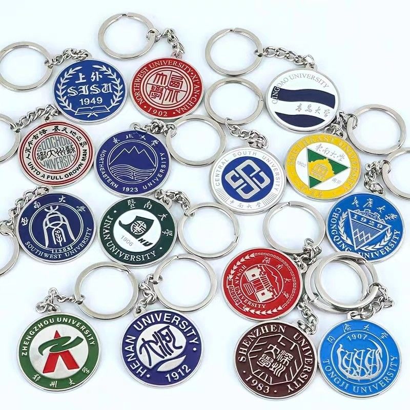 Custom Design Loog Enamel Key Chain Metal Cartoon Keychain