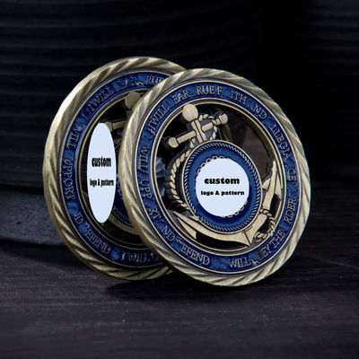 เหรียญท้าทายแบบกำหนดเอง พร้อมการพิมพ์แบบ Die Cutting ในโลหะผสมสังกะสี สำหรับการใช้งานที่ระลึกแบบสองด้าน