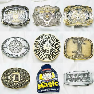 ซิงค์สลัด 2d 3d ทองโลหะ Mens Custom Belt Buckle