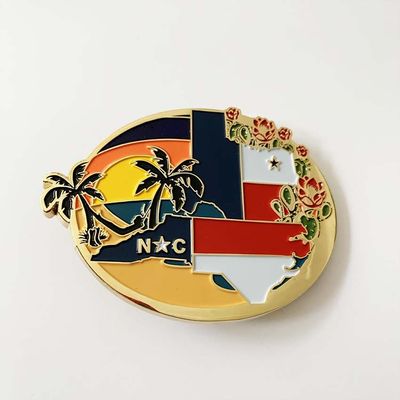 สแตนเลส เข็มขัด Buckle สังกะสีเหล็กผสมยาง ทองแดง Custom Logo เหรียญเข็มขัด Buckles