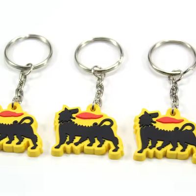 โรงงานขายส่ง PVC การ์ตูน สัตว์ Custom ยาง 2D Soft Design Keychain การ์ตูน