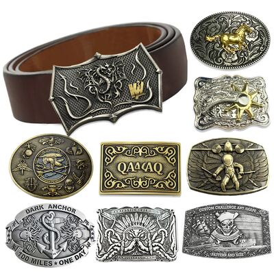 ราคาดี Western Custom Belt Buckle in Zinc Alloy with Customized Shape and 3