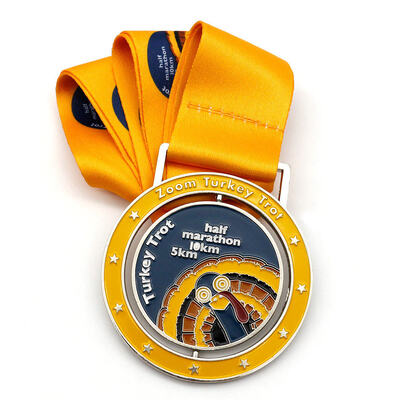Design Your Own Custom Sport Medal – 3D Zinc Alloy with Gold UV Printing for Marathon, Graduation & Awards