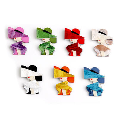 ราคาดี ผ้าคาร์ตูนแบบ Custom อะคริลิกปิน ลงล็อกโก้และชื่อ, คลิปผมหรือป้ายแม่เหล็กสําหรับการตกแต่งทรงสไตล์ ออนไลน์