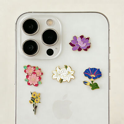 Custom 3D Design Pink Color High-Quality Material Enamel Pin Badge for Phone Decoration