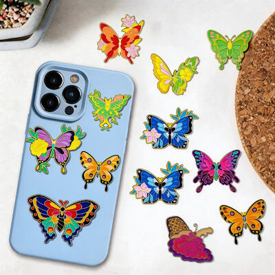 สติกเกอร์โลหะติดโทรศัพท์สำหรับผู้หญิง – สไตล์เข็มกลัดพร้อมกาว 3M – สหรัฐอาหรับเอมิเรตส์, ซาอุดีอาระเบีย, คูเวต, โอมาน, บาห์เรน