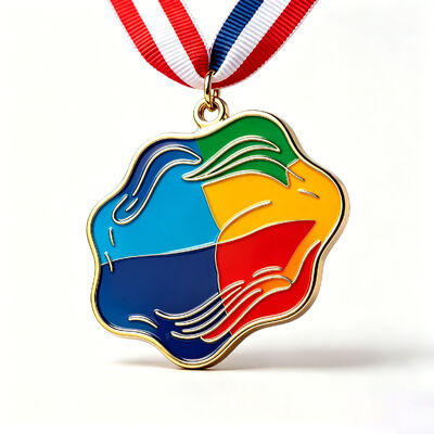 Custom gold or silver plated zinc alloy and bronze sports medals for wholesale.