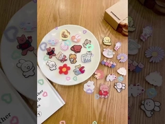 สีดําโลหะ Custom Lapel Pins UV การพิมพ์การ์ตูน พิมพ์เอ็มมิล